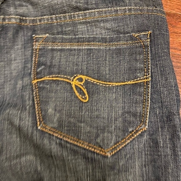 Guess Belmont Flare Womens 32 Stretch Denim Jeans Dark Wash Blue - Picture 9 of 12